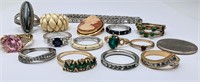 Collection of Fashion Rings & Silver Cz  Bracelet