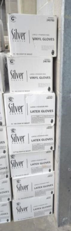 6 Cases Large Powder Free Vinyl Gloves