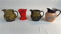 4 ASSORTED ADVERTISING WHISKY WATER JUGS