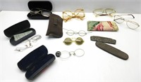 Antique Eye Glasses One Is Sterling Silver