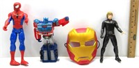 Super Hero Figurines,Spiderman.Transformer,Mask