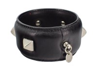 Prada Studded Leather Bangle Bracelet
