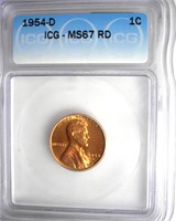 1954-D Cent ICG MS67 RD LISTS $550