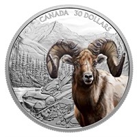 2015 $20 Fine Pure Silver Coin Big Horn Sheep