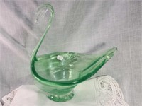 blown glass swan made in Poland
