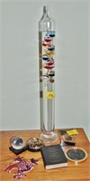 Galileo Thermometer and Paperweights