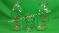 (2) Sanitary's Milk Bottles, Kitchen Aid Measure