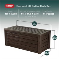 150 Gallon Outdoor Furniture Storage Deck Box