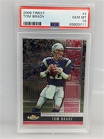 2008 Topps Finest Tom Brady 2 PSA 10