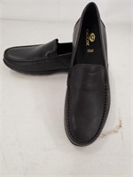 GEOX SP MENS BLACK LEATHER LOAFERS APPROX SIZE 9