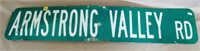 Armstrong Valley Road Sign