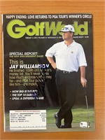 Jay Williamson Signed 2001 Golf World Magazine