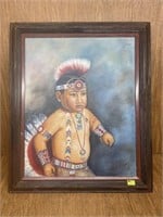 Framed Indian Box Oil Painting
