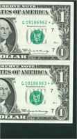 (2 CONSEC - STAR) $1 1969 (CU) Federal Reserve