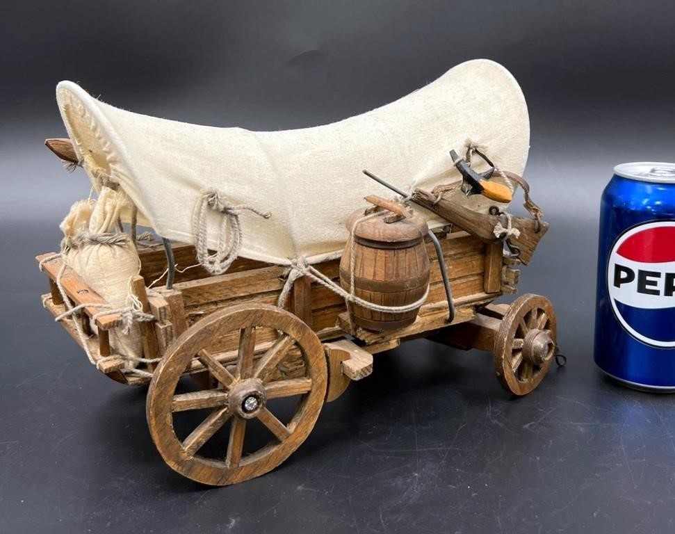 Hand Made Conestoga Wagon w Accessories
