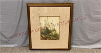 Vintage Tall Grasses & Wildflowers Framed Art