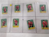 8 Topps hockey cards - Chicago Black Hawks 1966-67