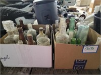 (3) Full Boxes of Antique Jars and Bottles