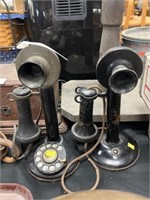(2) Candlestick Telephones