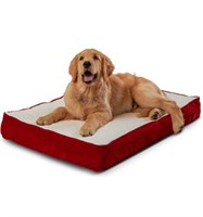 HAPPY HOUNDS 36X24 DOG BED RED $54