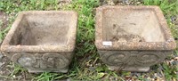 Vintage Cement Outdoor Planters