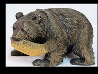 CARVED BEAR W/ FISH