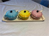 3 Ceramic Mini Casserole Dishes