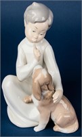 Retired Lladro Figurine "Boy With Dog" 4522