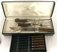 ENGLISH TOWN CUTLERY CARVING SET, WITH STEAK