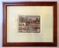 Watercolour Titled "Don Valley" by Albert J. Franc