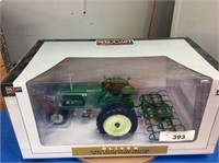 Oliver 660 tractor w/spring tooth harrow, 1/16