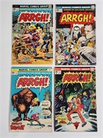 VINTAGE MARVEL ARRGH! COMIC BOOKS NO. 1-4