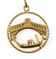 24K Gold Venice Rialto Pendant Necklace