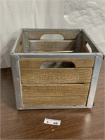 Vintage Wood & Metal Borden's Milk Crate