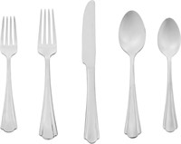 20pc Stainless Steel Flatware Set  Scalloped