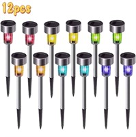 WFF4320  WHATOOK Solar Lights Outdoor 12-Pack (Mul