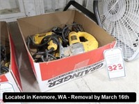 LOT, ASSORTED DEWALT POWER TOOLS IN THIS BOX