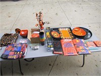 lot of misc halloween table décor