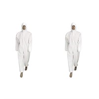 (7 Pack)Disposable Isolation Coveralls - 2XL