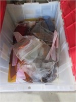 Bin of glass pieces