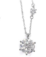Sterling Silver 4.0ct Moissanite Diamond Necklace