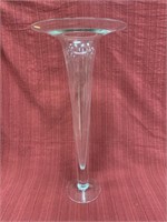 Large mid century glass vase 25"