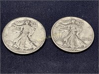 1918 AND 1941 WALKING LIBERTY HALF DOLLARS