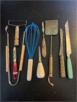 Vintage wood handle utensils