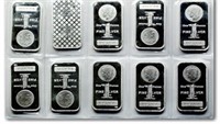 (10) Morgan Design Silver Bars