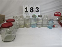 Lot of Vintage Mason Jars & Misc. Jars