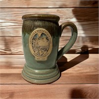 Turquoise Handmade Stoneware Pottery Mug