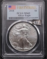 2018 U.S. Silver Eagle - PCGS Graded