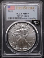 2018 U.S. Silver Eagle - PCGS Graded