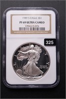 1989-S U.S. Proof Silver Eagle - NGC